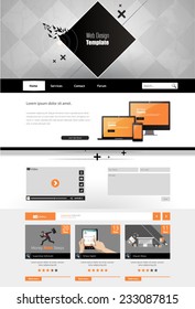 Modern Trendy and Creative Website Template. Abstract web design illustration Eps 10.
