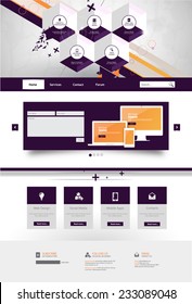 Modern Trendy and Creative Website Template. Abstract web design illustration Eps 10.