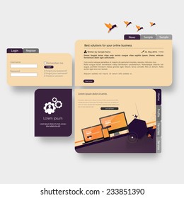 Modern Trendy and Creative Website Template. Abstract web design illustration Eps 10. 