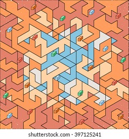 modern trendy design isometric digital pattern, perfect as a background
