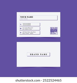 Modern trendy double sided business card design template