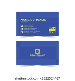 Modern trendy double sided business card design template