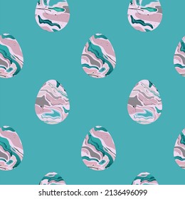 modern trendy easter eggs shape abstract background with fluid paint. Easter Eggs modern pattern. 