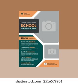 Modern Trendy Education Flyer Design Vector Template use for multipurpose, Education color, School brother design 