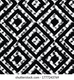 moderne und trendige Eleganz, monochrome schwarz-weiße, tartan digitale Printmuster-Design in Vektorgrafik 