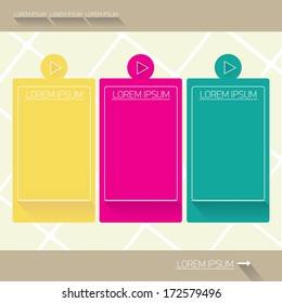 Modern trendy flat UI Design template / can be used for infographics / numbered banners / horizontal cutout lines / graphic or website layout vector