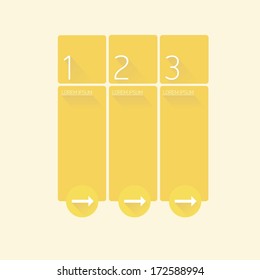 Modern trendy flat UI Design template / can be used for infographics / numbered banners / horizontal cutout lines / graphic or website layout vector