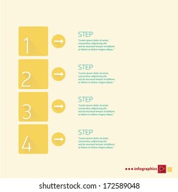 Modern trendy flat UI Design template / can be used for infographics / numbered banners / horizontal cutout lines / graphic or website layout vector