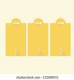 Modern trendy flat UI Design template / can be used for infographics / numbered banners / horizontal cutout lines / graphic or website layout vector