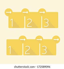Modern trendy flat UI Design template / can be used for infographics / numbered banners / horizontal cutout lines / graphic or website layout vector