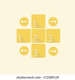 Modern trendy flat UI Design template / can be used for infographics / numbered banners / horizontal cutout lines / graphic or website layout vector