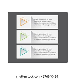 Modern trendy flat UI Design template / can be used for infographics / numbered banners / horizontal cutout lines / graphic or website layout vector