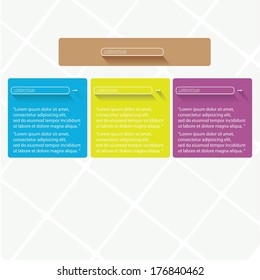 Modern trendy flat UI Design template / can be used for infographics / numbered banners / horizontal cutout lines / graphic or website layout vector