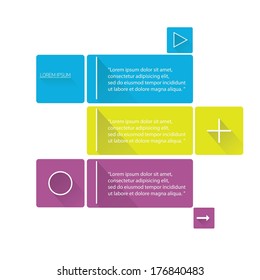Modern trendy flat UI Design template / can be used for infographics / numbered banners / horizontal cutout lines / graphic or website layout vector