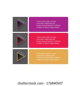 Modern trendy flat UI Design template / can be used for infographics / numbered banners / horizontal cutout lines / graphic or website layout vector