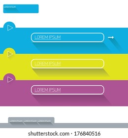 Modern trendy flat UI Design template / can be used for infographics / numbered banners / horizontal cutout lines / graphic or website layout vector