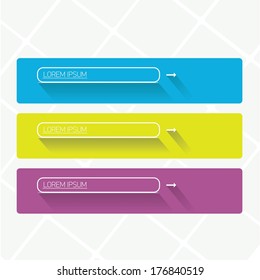 Modern trendy flat UI Design template / can be used for infographics / numbered banners / horizontal cutout lines / graphic or website layout vector