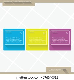 Modern trendy flat UI Design template / can be used for infographics / numbered banners / horizontal cutout lines / graphic or website layout vector