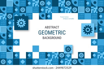 Modern trendy flyer, poster, banner, card, coupon vector template. Abstract geometric style background