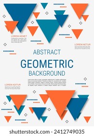 Modern trendy flyer vector design template. White background with abstract geometric style elements. Design for booklet, brochure cover, annual report