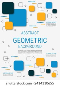 Modern trendy flyer vector design template. White background with abstract geometric style elements. Design for booklet, brochure cover, annual report