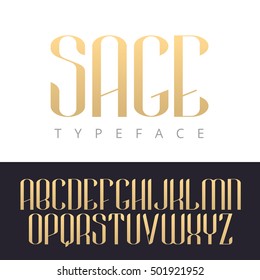 Modern Trendy Font. Vector Capital Letters Typeface. Contemporary Alphabet Lettering Type. Typeset For Headlines, Labels, Quotes, Titles, Posters Or Logotypes.