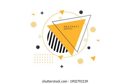 Fondo abstracto geométrico moderno y de moda, amarillo y negro.
