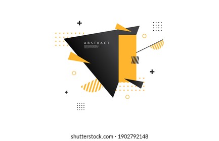 Moderner und trendiger, geometrischer abstrakter Hintergrund, in Gelb und Schwarz.