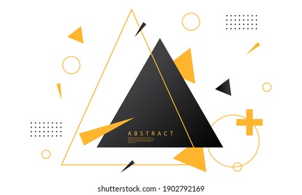 Modern and trendy geometric abstract background, in yellow and black.