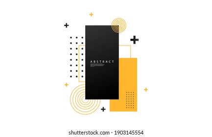 Fondo abstracto geométrico moderno y de moda, amarillo y negro.