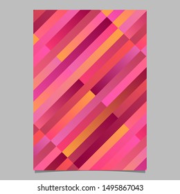 Modern trendy gradient geometrical diagonal stripe brochure template - abstract vector page