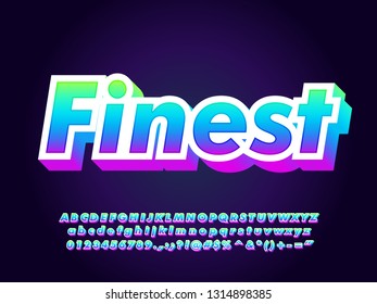 Modern trendy gradient text effect for youth 