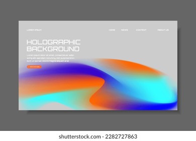 Modern trendy grainy gradient background, colorful abstract liquid 3d shapes. Soft gradient backdrop with place for text. Futuristic design for banner, poster, cover, flyer, presentation, landing page