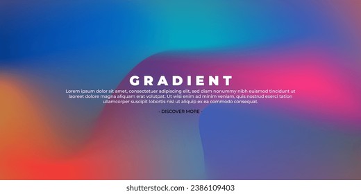 Modern trendy grainy gradient background, colorful abstract liquid 3d.Soft gradient backdrop with place for text. Futuristic design for banner, poster, cover, flyer, presentation, landing page