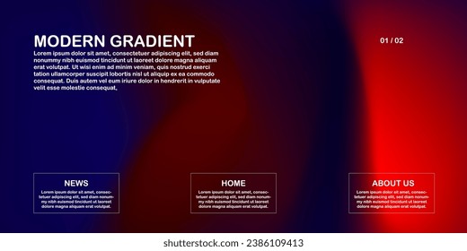 Modern trendy grainy gradient background, colorful abstract liquid 3d.Soft gradient backdrop with place for text. Futuristic design for banner, poster, cover, flyer, presentation, landing page
