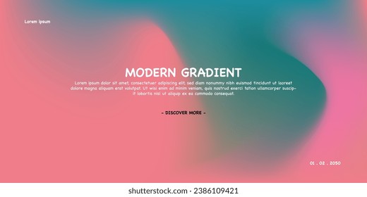 Modern trendy grainy gradient background, colorful abstract liquid 3d.Soft gradient backdrop with place for text. Futuristic design for banner, poster, cover, flyer, presentation, landing page