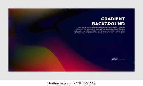 Modern trendy grainy gradient background, colorful abstract liquid 3d.Soft gradient backdrop with place for text. Futuristic design for banner, poster, cover, flyer, presentation, landing page