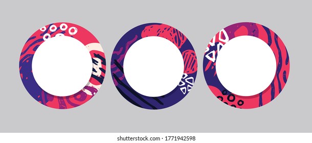Modern trendy hand drawn abstract template design elements. Abstract art banner for sale, poster, web, fabric