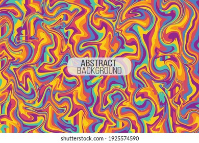 Modern trendy hand drawn abstract psychedelic groovy background. Vector illustration