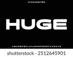 Modern trendy huge alphabet display font vector. Creative headline typeface
