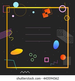 Modern and trendy invitation template. Vector graphics for backgrounds, covers and art projects.