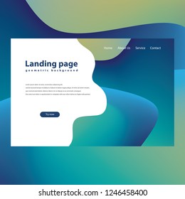 Modern trendy landing page and background