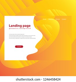 Modern trendy landing page and background
