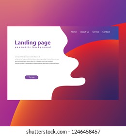Modern trendy landing page and background