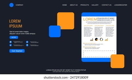 Moderne trendige Landing Page Vektorgrafik Design Vorlage. Business Infografik Illustration