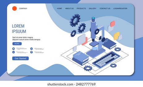 Modern trendy landing page vector design template. Back to school concept