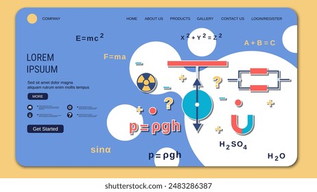 Modern trendy landing page vector design template. Back to school concept