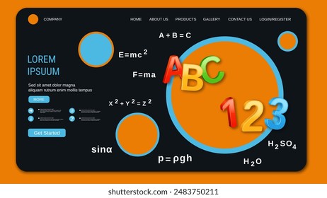 Modern trendy landing page vector design template. Back to school concept