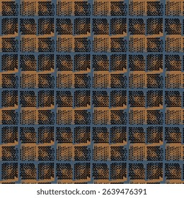Modern trendy mid century abstract shapes monochrome seamless pattern. Geometric textured repeat plaid. Scandinavian abstraction. Nordic neutral print vector illustration for tile, rug, fashionable.