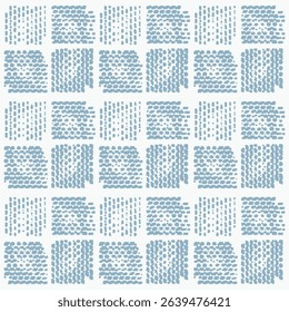 Modern trendy mid century abstract shapes monochrome seamless pattern. Geometric textured repeat plaid. Scandinavian abstraction. Nordic neutral print vector illustration for tile, rug, fashionable.